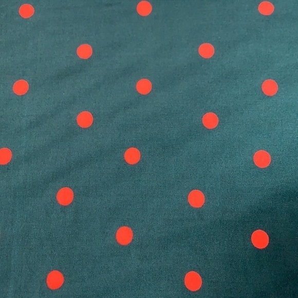 LuLaroe Irma Tunic Dark Green/Orange Polka Dot,  Size XXS - Picture 8 of 9
